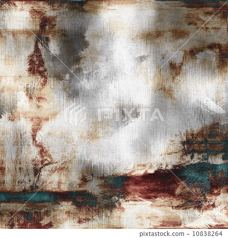 art abstract acrylic background in white, grey, brown and green- 10838264