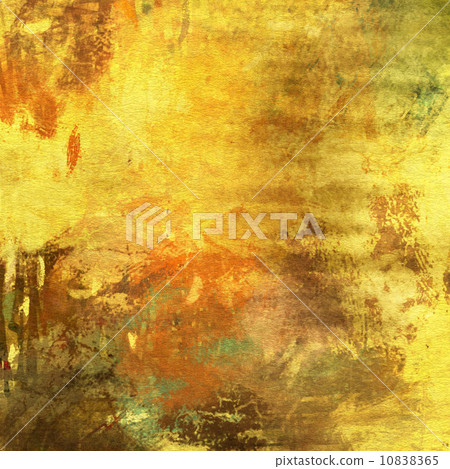 art abstract watercolor background on paper texture in gold, ora 10838365