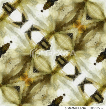 art nouveau ornamental vintage pattern in white, green, brown an 10838532