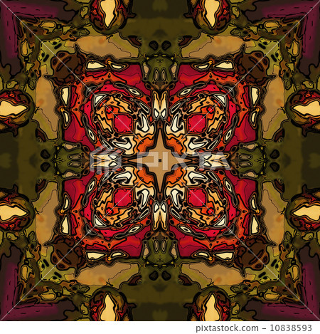 art nouveau geometric ornamental vintage pattern in beige, red, art nouveau geometric ornamental vintage pattern in beige, red, 10838593
