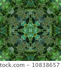 art nouveau ornamental vintage pattern in green colors 10838657