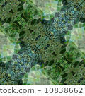 art nouveau ornamental vintage pattern in green colors 10838662