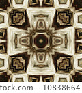 art geometric ornamental vintage pattern in beige, white and bro 10838664