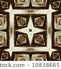 art geometric ornamental vintage pattern in beige, white and bro 10838665