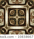 art geometric ornamental vintage pattern in beige, white and bro 10838667