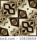 art geometric ornamental vintage pattern in beige, white and bro 10838668