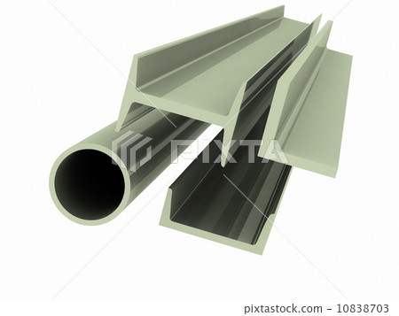 High technology background - steel profiles 10838703