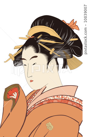 Kitagawa Utamaro Utase Koi nobu Rare Ni Ai Koi image illustration 10839007