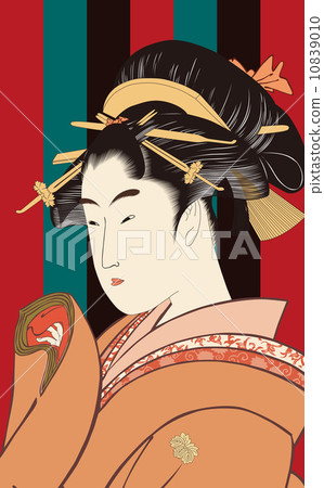 Kitagawa Utamaro Utase Koi nobu Rare Ni Ai Koi image illustration 10839010
