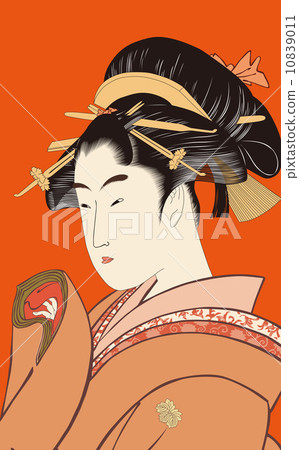 Kitagawa Utamaro Utase Koi nobu Rare Ni Ai Koi image illustration 10839011