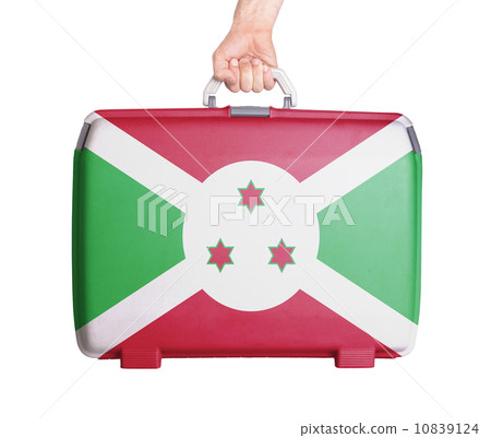Used plastic suitcase with stains and scratches Used plastic suitcase with stains and scratches 10839124