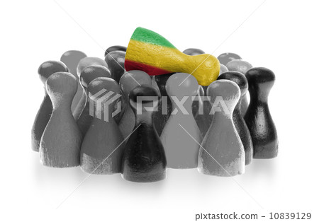 One unique pawn on top of common pawns 10839129