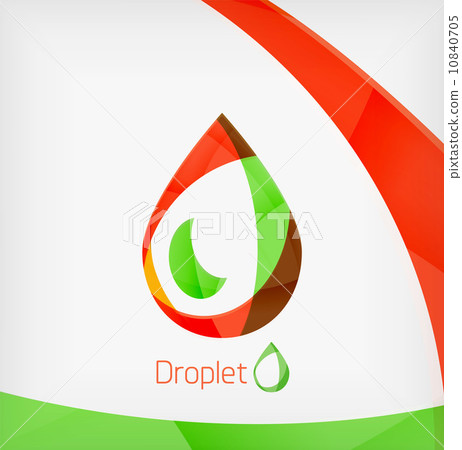 Flat water drop geometric shape concept 10840705
