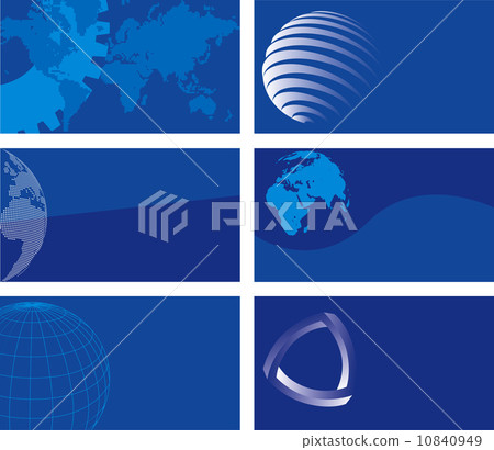 Business cards, blue series 10840949