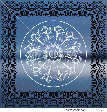 Mandala. Sea background. Mandala. Sea background. 10841126