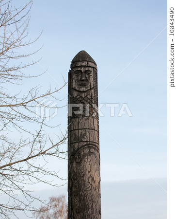 wooden statue of the Slavic god Perun 10843490