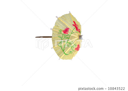 umbrella for cocktails on a white background umbrella for cocktails on a white background 10843522
