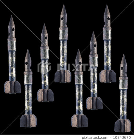 Old rusty bullets in shape of rocket Old rusty bullets in shape of rocket 10843670