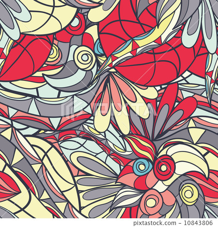 Seamless abstract hand-drawn texture 10843806