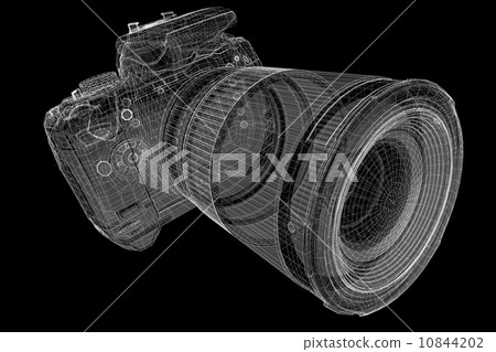 Black digital camera isolated - Stock Illustration [10844202] - PIXTA