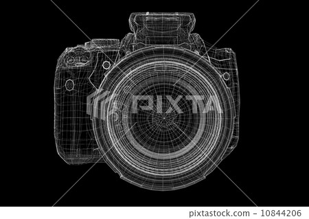 Black digital camera isolated - Stock Illustration [10844206] - PIXTA