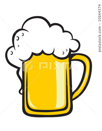 Frothy tankard of golden beer 10844374