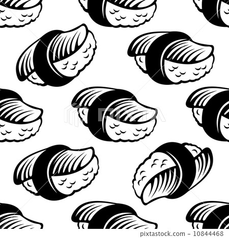 Seamless sushi pattern Seamless sushi pattern 10844468