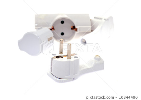 Socket, Tee, Extension. Isolated on White Bakground 10844490