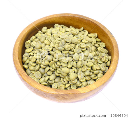 Green Coffee isolated on White Background 10844504
