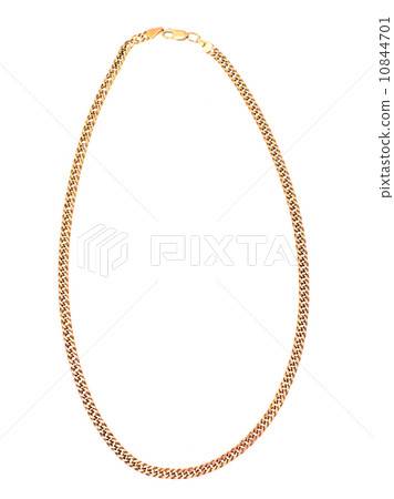 Gold Chain Jewelry. Isolated on White Backgorund Gold Chain Jewelry. Isolated on White Backgorund 10844701