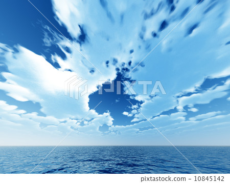 Wind and clouds with the sea 10845142