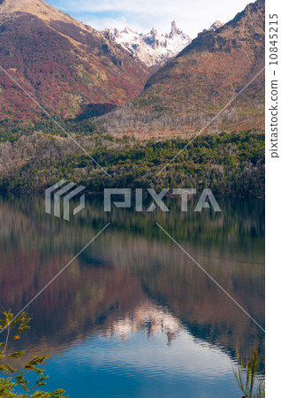 Autumn Colors in Lake Gutierrez, near Bariloche, Patagonia, Arge 10845215
