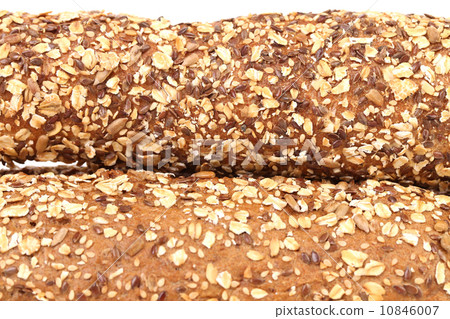 Close up of bread made from whole grain. 10846007