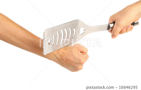 Hand cut off spatula. 10846295