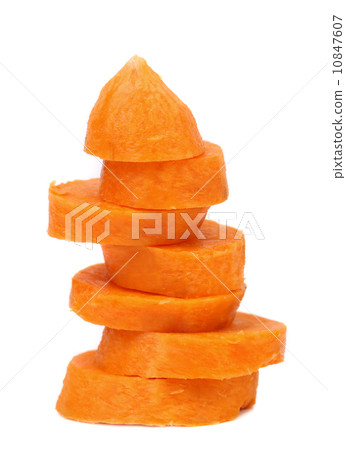 Stack of carrot slices. Stack of carrot slices. 10847607