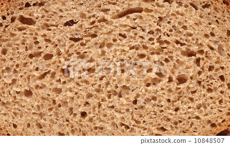 Brown bread slice. Close up 10848507