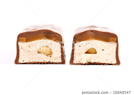 Slices bar of chocolate. 10848547