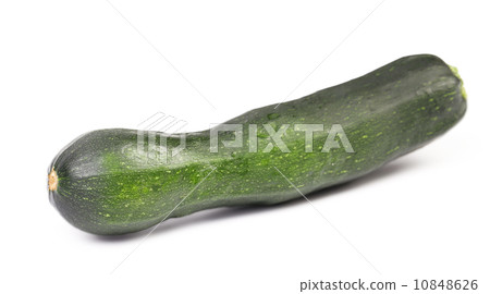 Single Courgette isolated on white. Single Courgette isolated on white. 10848626