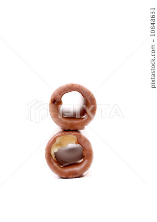 Waffle rolls coated chocolate as 8. Waffle rolls coated chocolate as 8. 10848631