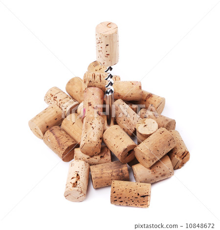 Corkscrew and wine corks Corkscrew and wine corks 10848672