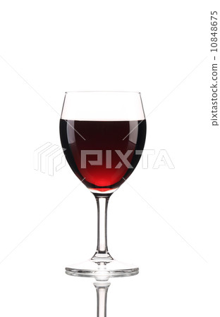 Close up of red wine glass. 10848675