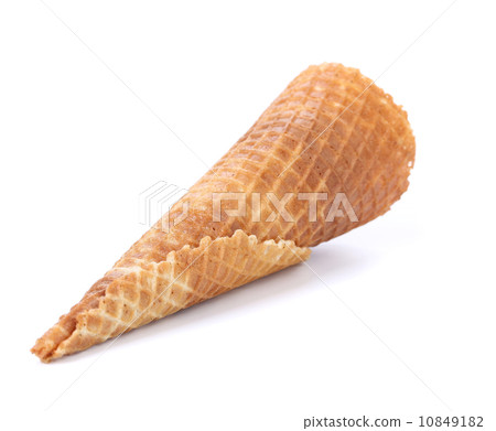Wafer cup for ice-cream. Isolated. Wafer cup for ice-cream. Isolated. 10849182