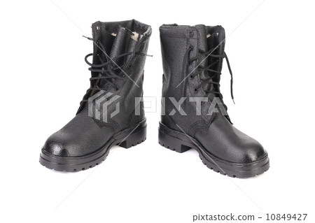 Pair of working boots. Pair of working boots. 10849427