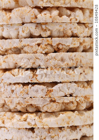 Stake of corn crackers. Stake of corn crackers. 10849428
