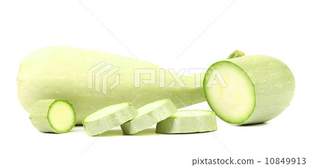 Fresh vegetable marrow and slices. Fresh vegetable marrow and slices. 10849913
