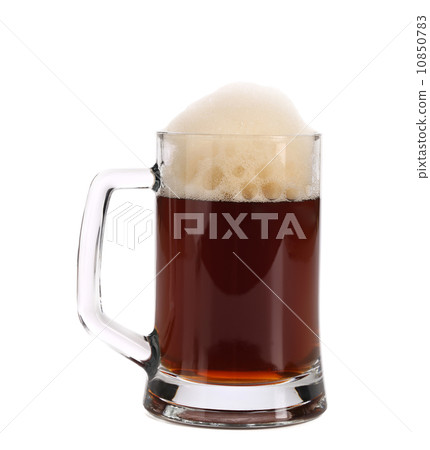 Cold dark beer in glass. 10850783