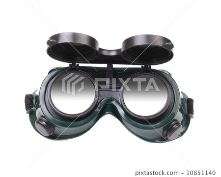 Closeup of welding glasses. Closeup of welding glasses. 10851140