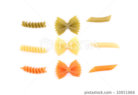 Composition of pasta in three colors. Composition of pasta in three colors. 10851868