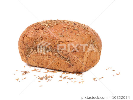 Rye bread with caraway seed. 10852054