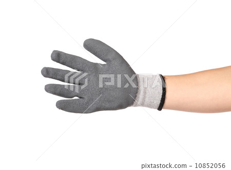 Rubber protective gray glove. Rubber protective gray glove. 10852056